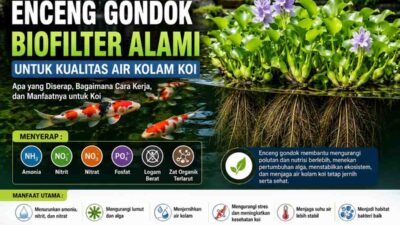 Enceng Gondok Sebagai Biofilter Alami di Kolam Koi